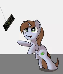 Size: 2551x3000 | Tagged: safe, artist:neuro, derpibooru import, oc, oc:littlepip, unofficial characters only, pony, unicorn, fallout equestria, fanfic, fallout, fallout 4, fanfic art, female, hooves, horn, mare, open mouth, solo