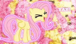 Size: 1024x600 | Tagged: safe, artist:cloud-twister, derpibooru import, fluttershy, pegasus, pony, cute, eyes closed, female, flutteryay, mare, vector, wallpaper, yay