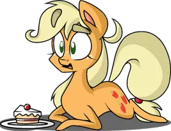 Size: 1305x998 | Tagged: applejack, artist:strangiesleepy, cake, derpibooru import, safe, solo