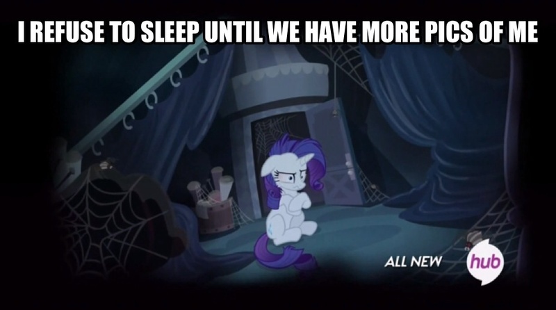 Size: 926x516 | Tagged: bronybait, derpibooru import, for whom the sweetie belle toils, image macro, meme, rarity, safe, screencap