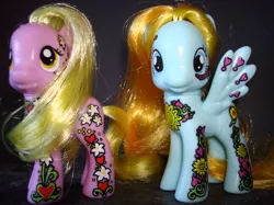 Size: 1014x760 | Tagged: brushable, derpibooru import, duo, friendship blossom collection, helia, irl, lily, lily valley, photo, ponymania, safe, toy