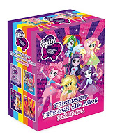 Size: 162x200 | Tagged: safe, derpibooru import, official, adagio dazzle, applejack, fluttershy, pinkie pie, rainbow dash, rarity, sunset shimmer, twilight sparkle, equestria girls, rainbow rocks, sunset shimmer's time to shine, book, equestria girls plus, mane six, merchandise, my little pony logo, picture for breezies