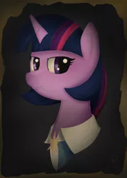 Size: 1141x1592 | Tagged: safe, artist:neighday, derpibooru import, twilight sparkle, pony, unicorn, fallout equestria, fanfic, bust, fanfic art, female, horn, mare, ministry mares, portrait, solo