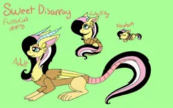 Size: 1280x800 | Tagged: age progression, artist:emz2015, derpibooru import, draconequus, hybrid, interspecies offspring, next generation, oc, oc:sweet disarray, offspring, parent:discord, parent:fluttershy, parents:discoshy, safe, simple background, solo, unofficial characters only