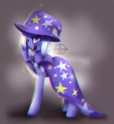 Size: 1280x1391 | Tagged: safe, artist:takami-kinmoshi, derpibooru import, trixie, pony, unicorn, chromatic aberration, female, mare, solo