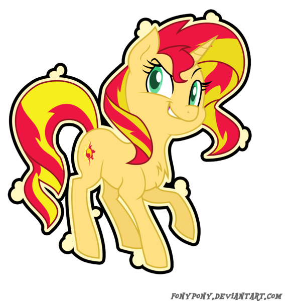 Size: 1978x2074 | Tagged: safe, artist:fonypony, artist:stepandy, derpibooru import, sunset shimmer, pony, unicorn, backwards cutie mark, smirk, solo