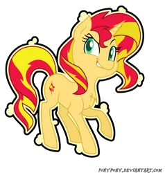 Size: 1978x2074 | Tagged: safe, artist:fonypony, artist:stepandy, derpibooru import, sunset shimmer, pony, unicorn, backwards cutie mark, smirk, solo