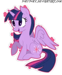 Size: 1280x1550 | Tagged: safe, artist:fonypony, artist:stepandy, derpibooru import, twilight sparkle, twilight sparkle (alicorn), alicorn, pony, female, mare, sitting, smiling, solo, spread wings, wing fluff