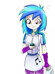Size: 768x1034 | Tagged: safe, artist:ryou14, derpibooru import, vinyl scratch, equestria girls, missing accessory, simple background, solo