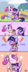 Size: 600x1550 | Tagged: artist:solar-slash, comic, crying, cute, derpibooru import, filly, filly twilight sparkle, hug, princess cadance, safe, smarty pants, twiabetes, twilight sparkle