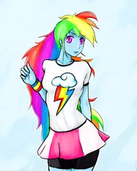 Size: 4107x5141 | Tagged: safe, artist:funnbunns, derpibooru import, rainbow dash, equestria girls, absurd resolution, solo