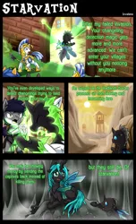 Size: 1500x2474 | Tagged: safe, artist:vavacung, derpibooru import, queen chrysalis, bat pony, changeling, pony, unicorn, comic:to love alicorn, comic, crucifix, crying, dialogue, night guard, royal guard