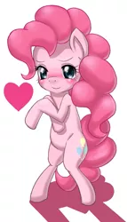 Size: 457x800 | Tagged: safe, artist:jurisalis, derpibooru import, pinkie pie, pony, bipedal, blushing, solo