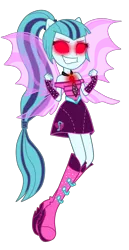 Size: 4000x7768 | Tagged: safe, artist:mixiepie, derpibooru import, sonata dusk, equestria girls, rainbow rocks, commission, evil, fin wings, glowing eyes, ponied up, simple background, sonatevil, transparent background, vector