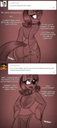 Size: 639x1428 | Tagged: suggestive, artist:lil miss jay, derpibooru import, rarity, anthro, ask lil miss rarity, lil-miss rarity, ask, ass, blushing, clothes, dress, hips, presenting, rearity, scar, tumblr