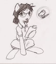 Size: 1517x1743 | Tagged: artist:i am nude, crossover, derpibooru import, miss pauling, monochrome, safe, solo, team fortress 2