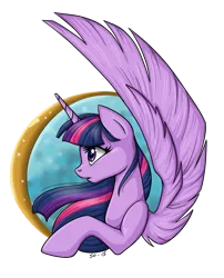 Size: 747x923 | Tagged: safe, artist:bubble89, derpibooru import, twilight sparkle, twilight sparkle (alicorn), alicorn, pony, female, mare, portrait, profile, simple background, solo, spread wings, transparent background