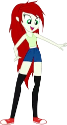 Size: 4000x7394 | Tagged: safe, artist:the-aziz, derpibooru import, oc, oc:primavera, unofficial characters only, equestria girls, belly button, clothes, midriff, simple background, solo, tanktop, transparent background, vector