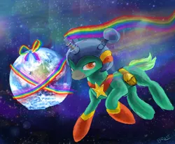 Size: 6000x4954 | Tagged: safe, artist:owlvortex, derpibooru import, absurd resolution, parry gripp, rainbow, space unicorn