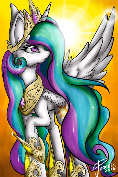 Size: 1024x1536 | Tagged: artist:pxoenix2014, derpibooru import, princess celestia, safe, solo