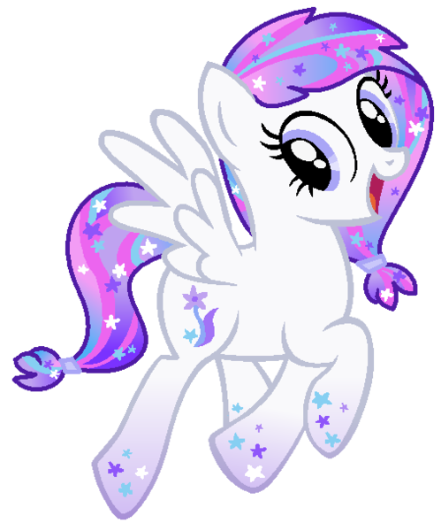 Size: 506x609 | Tagged: safe, artist:monkfishyadopts, derpibooru import, oc, unofficial characters only, base used, gradient hooves, gradient mane, ponytail, solo, stars, universe pony