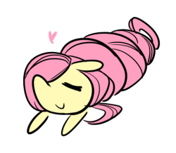 Size: 250x218 | Tagged: artist:rwl, burrito, derpibooru import, fluttershy, heart, long hair, mane, pony burrito, safe, wrapping