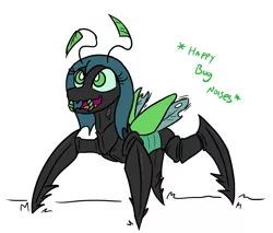 Size: 1000x850 | Tagged: artist:jargon scott, derpibooru import, descriptive noise, horse noises, insect, meme, queen chrysalis, safe, solo, species swap, starcraft, tank chrysalis, zergling