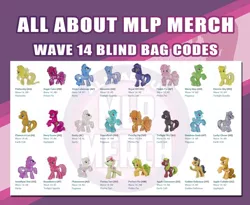 Size: 1466x1200 | Tagged: safe, derpibooru import, amethyst star, apple cinnamon, apple cobbler, beachberry, berry green, chance-a-lot, creme brulee, electric sky, florina tart, fluttershy, golden delicious, lucky clover, merry may, peachy pie, perfect pie, pinkie pie, plumsweet, rainbow dash, rarity, royal riff, sassaflash, trixie, twilight sky, pony, unicorn, all about mlp merch, apple family member, blind bag, female, mare, mlp merch, sugar cake, sugar cane, toy
