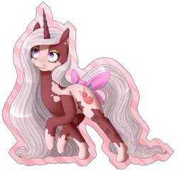 Size: 2174x2092 | Tagged: safe, artist:seleneat, derpibooru import, oc, unofficial characters only, pony, unicorn, solo, tail bow