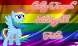 Size: 800x477 | Tagged: safe, derpibooru import, rainbow dash, female, gay pride, gay pride flag, image macro, lesbian, lgbt, lovewins, male, meme, pride, solo