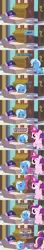 Size: 1120x6300 | Tagged: safe, artist:beavernator, derpibooru import, princess cadance, trixie, twilight sparkle, pony, baby, baby pony, baby trixie, babylight sparkle, beavernator is trying to murder us, comic, cute, cutedance, duct tape, eyes closed, filly, foal, magic, mummification, sleeping, snoring, twix-e, unsexy bondage, zzz