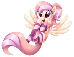 Size: 800x618 | Tagged: safe, artist:centchi, artist:xbeautifuldreamerx, derpibooru import, oc, oc:cuddle bug, unofficial characters only, pegasus, pony, clothes, socks, solo, striped socks