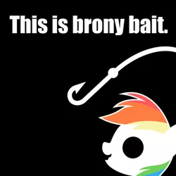 Size: 900x900 | Tagged: bait, bronybait, derpibooru import, meme, meta, rainbow dash, reaction image, safe, seizure warning in comments, solo, this is bait