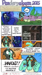 Size: 3559x6394 | Tagged: anthro, artist:redapropos, comic, dead, derpibooru import, gamer luna, helmet, lyra heartstrings, princess luna, safe, skyrim, spike, the elder scrolls