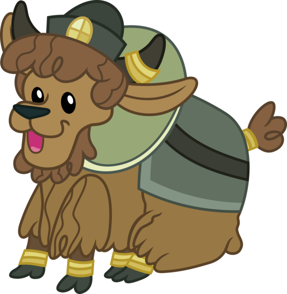 Size: 5869x6000 | Tagged: absurd resolution, artist:magister39, calf, cloven hooves, cute, daaaaaaaaaaaw, derpibooru import, horn ring, open mouth, party pooped, safe, simple background, smiling, solo, transparent background, vector, yak, yak calf, young