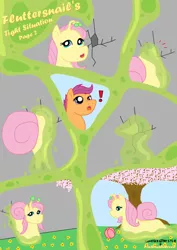 Size: 744x1052 | Tagged: artist:fishinabarrrel, artist:onebigthistle, ball, comic, derpibooru import, fluttersnail, safe, scootaloo