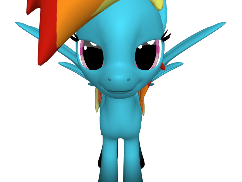 Size: 1200x900 | Tagged: safe, derpibooru import, rainbow dash, pegasus, pony, 3d, bedroom eyes, close-up, female, mare, ponylumen, solo, spread wings, wingboner