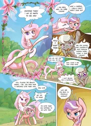 Size: 1536x2136 | Tagged: artist:almaska, comic, comic:everfree filly, derpibooru import, diamond tiara, fleur-de-lis, safe, silver spoon