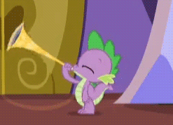Size: 247x178 | Tagged: animated, derpibooru import, door, party pooped, safe, screencap, spike, spikeabuse, yak