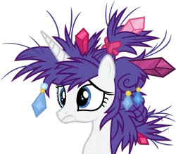 Size: 954x837 | Tagged: artist:blah23z, bad mane day, bust, derpibooru import, games ponies play, princess cadance, rarity, recolor, safe, simple background, solo