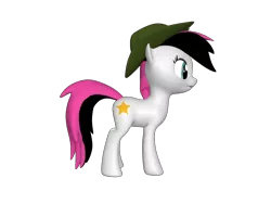 Size: 1200x900 | Tagged: safe, derpibooru import, oc, oc:ember frost, unofficial characters only, earth pony, pony, 3d, female, hat, mare, ponylumen, side, solo
