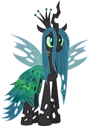 Size: 6066x8513 | Tagged: absurd resolution, artist:osipush, changeling, changeling queen, clothes, derpibooru import, dress, female, queen chrysalis, safe, simple background, solo, transparent background, vector