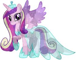Size: 7597x6023 | Tagged: absurd resolution, artist:osipush, clothes, crystallized, derpibooru import, dress, princess cadance, safe, simple background, solo, transparent background, vector