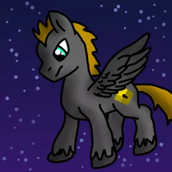 Size: 512x512 | Tagged: safe, derpibooru import, oc, oc:platinumdrop, unofficial characters only, pegasus, pony, male, night, solo, stallion, stars