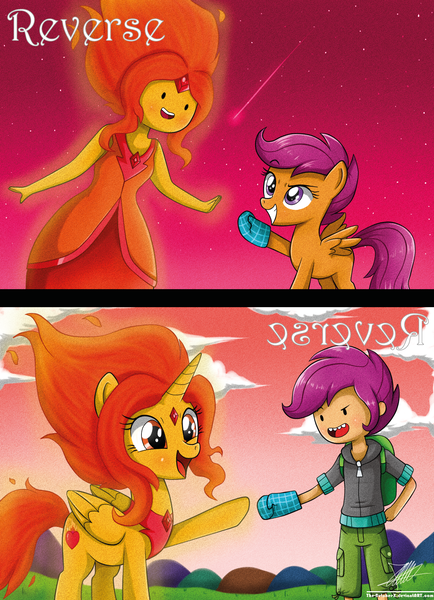 Safe Artist The Butch X Derpibooru Import Scootaloo