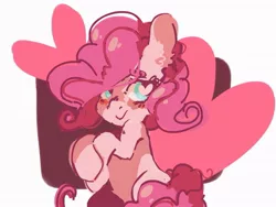 Size: 1024x768 | Tagged: safe, artist:supernoncutie, derpibooru import, pinkie pie, heart, solo