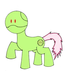 Size: 517x550 | Tagged: artist:combatkaiser, crossover, derpibooru import, gundam, haro, ponified, safe, simple background, transparent background