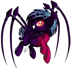 Size: 1024x989 | Tagged: safe, artist:arcadianphoenix, derpibooru import, oc, oc:madame silk, unofficial characters only, monster pony, original species, spiderpony, solo