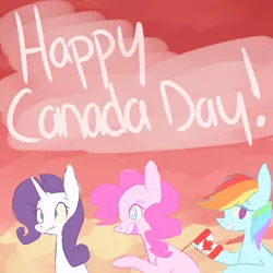 Size: 3200x3200 | Tagged: artist:dashprince, canada, canada day, derpibooru import, pinkie pie, rainbow dash, rarity, safe