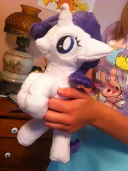 Size: 956x1280 | Tagged: artist:lordboop, custom, derpibooru import, hand, human, irl, irl human, photo, plushie, rarity, safe